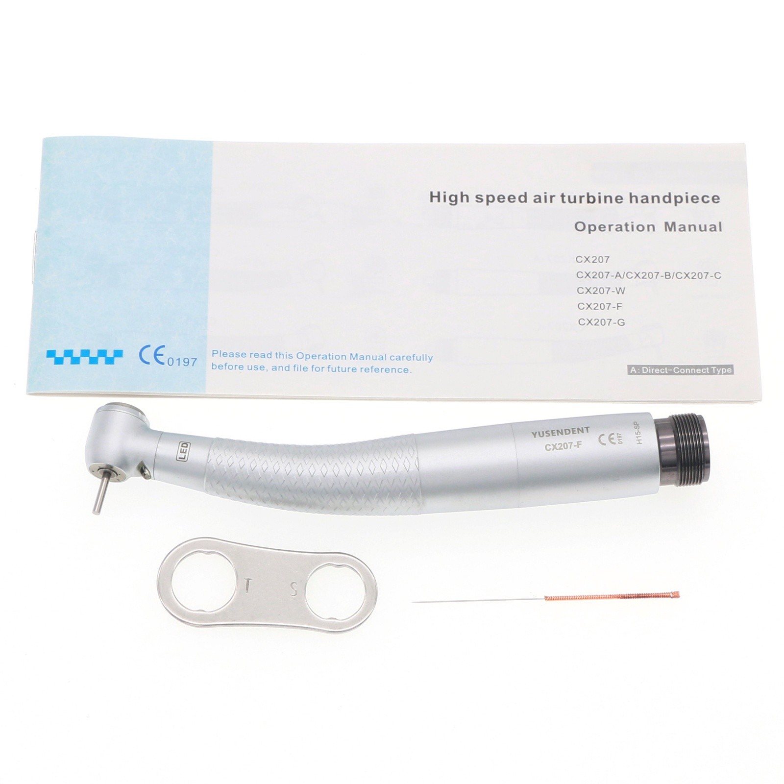 US COXO CX207-F Dental LED High Speed Handpiece Self-power Air Turbine 2/4 Holes
