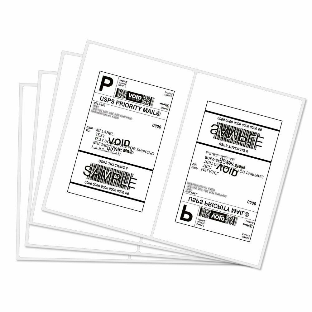 200-20000 8.5×5.5 Round Corner Shipping Label Half Sheet Self Adhesive Wholesale