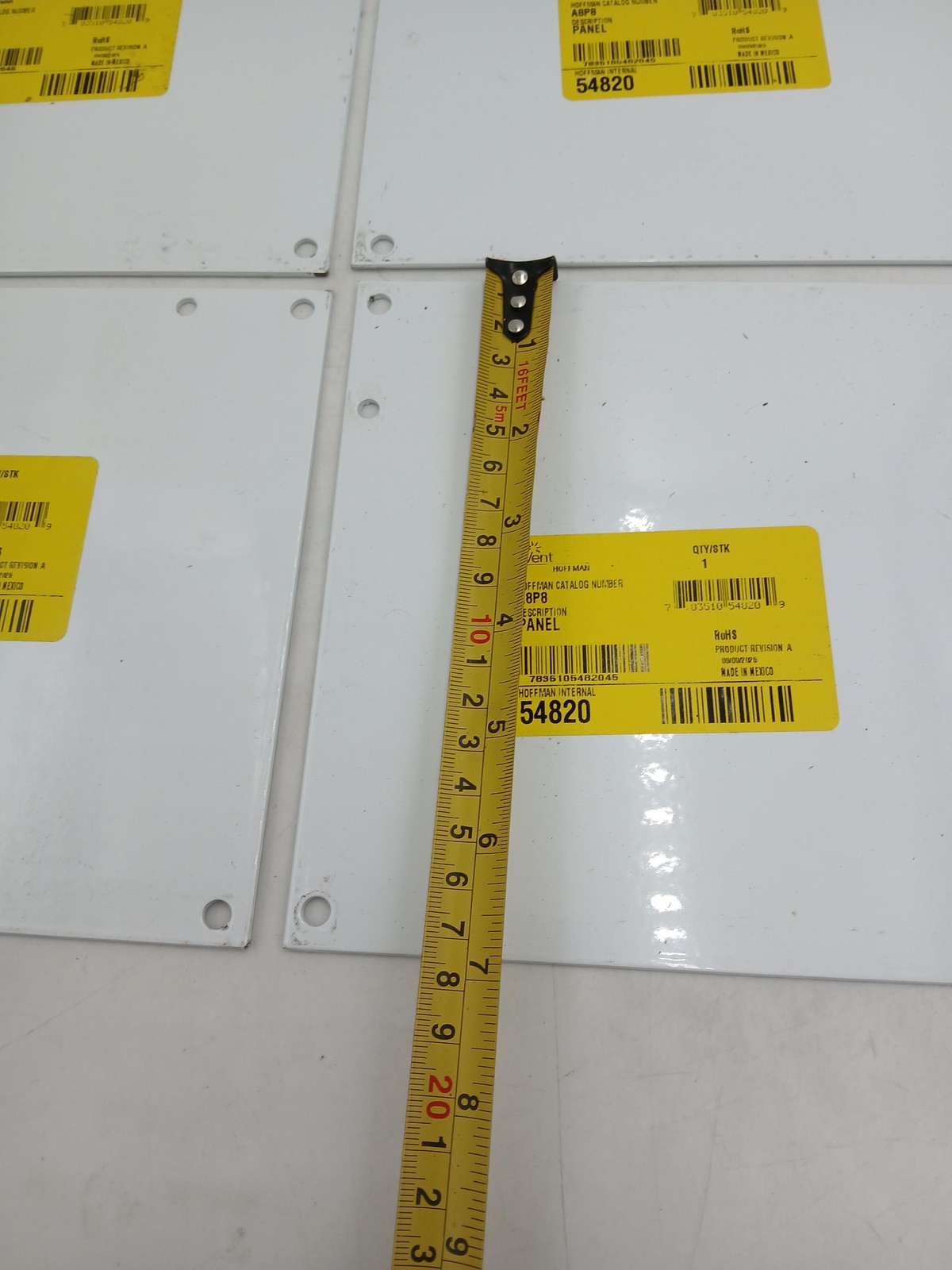 NVent Hoffman A8P8 Enclosure Mounting Panels Metal White Mexico Lot of 4
