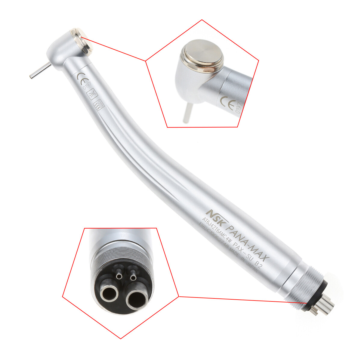 NSK Type Dental Big Head PANA Max High Speed Handpieces Turbine Push Button 4/2H