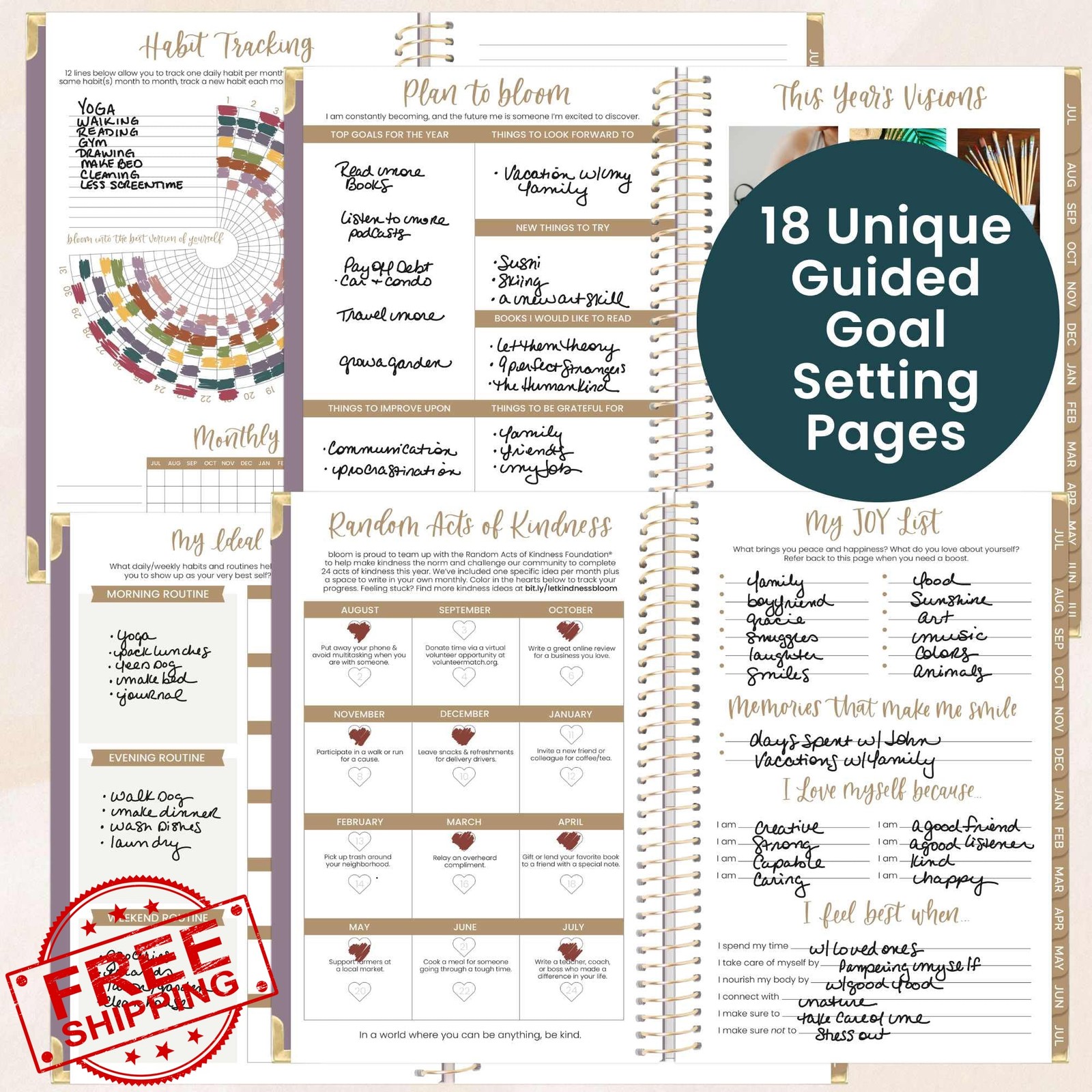 bloom daily planners Purple Linen 5.5×8.25 Academic Planner