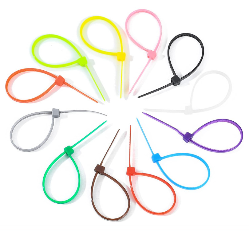 1200 Pcs Mixed Colored Zip Ties, 4 Inch Multicolor Self-Locking Nylon Cable Zip