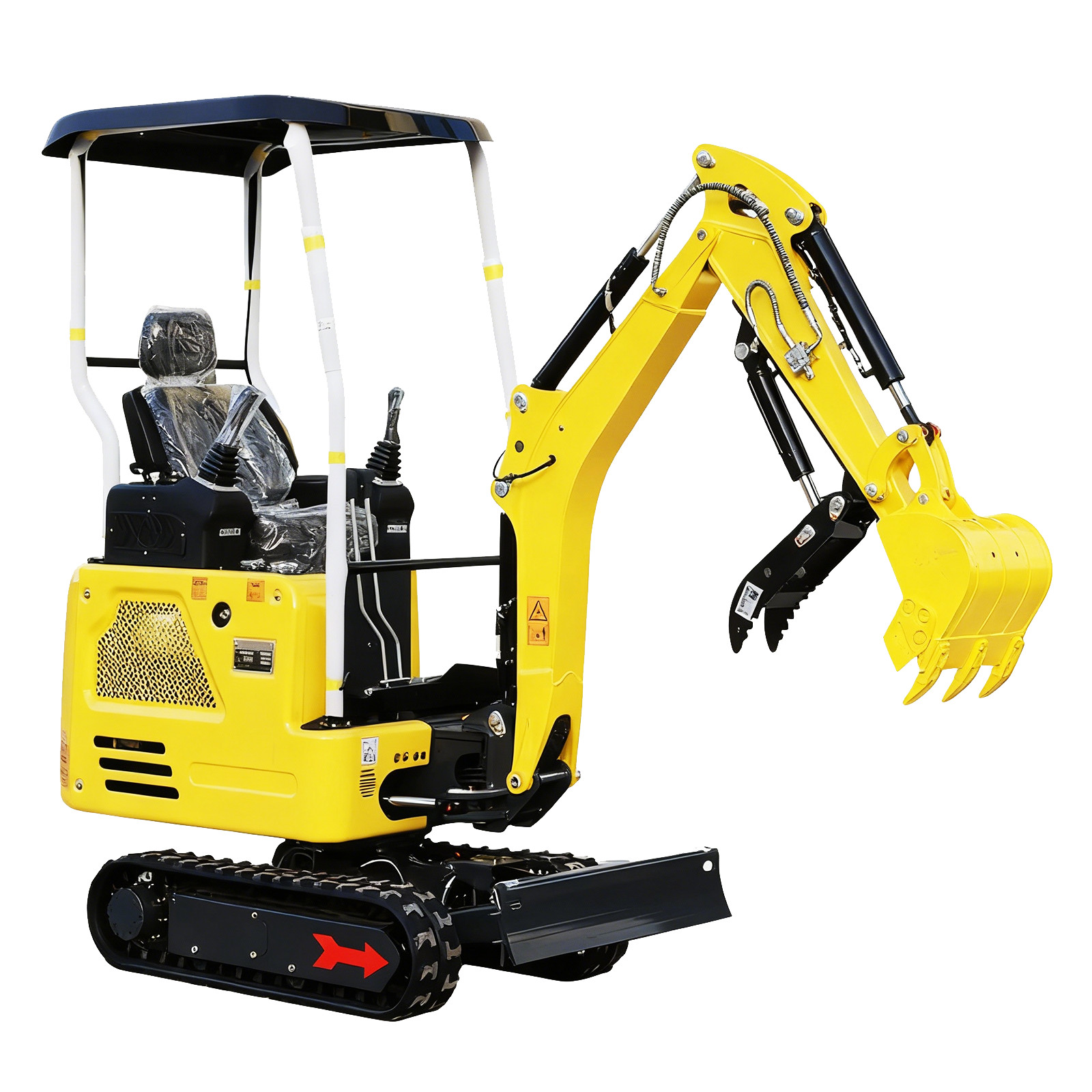 1.8TON Mini Excavator Kubota Engine Side Swing & Extendable Tracks 7 Attachments