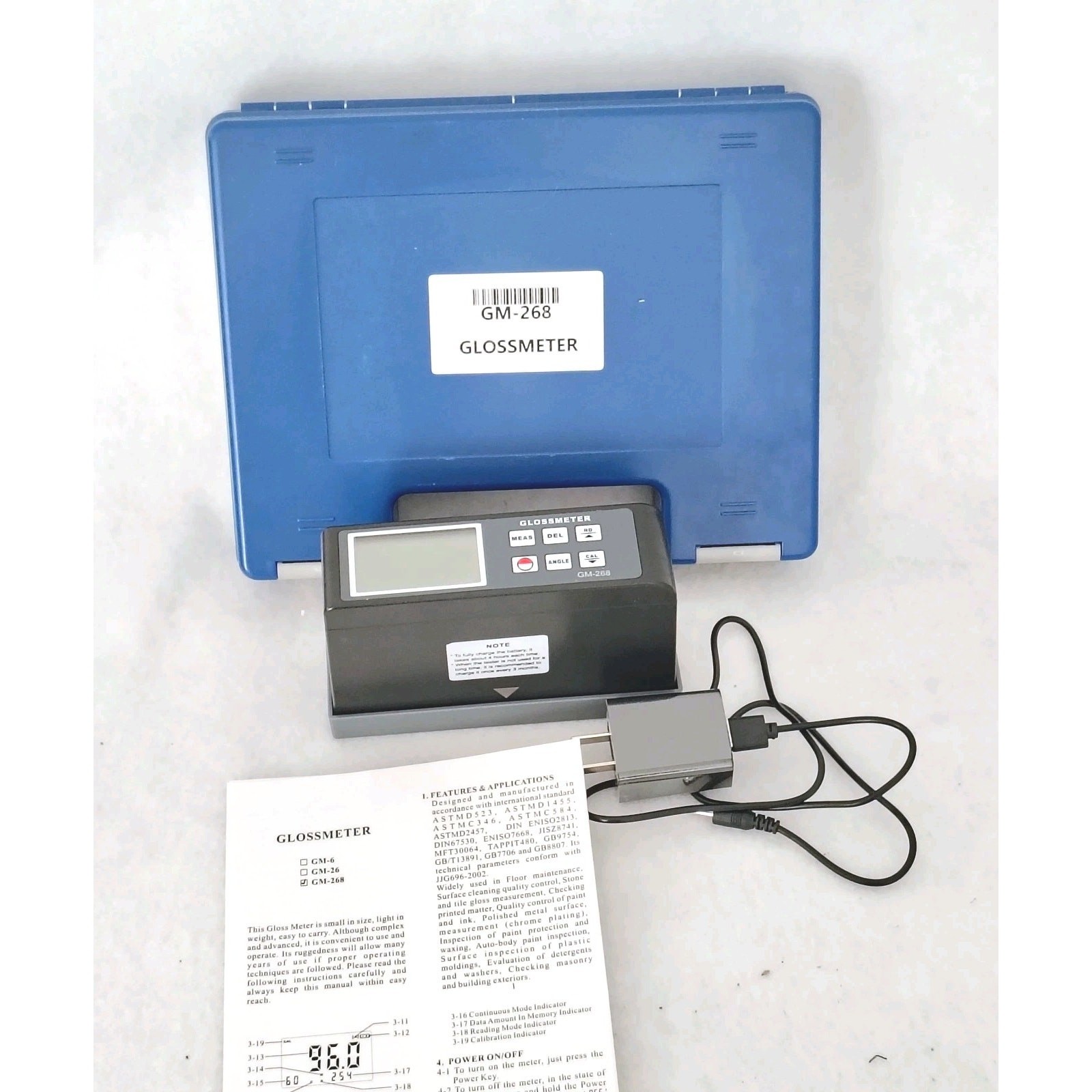 SULMILE GM-268 Gloss Meter 20º,60º,85º Degree Surface Measurement PARTS /REPAIR