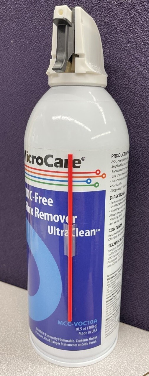 Microcare MCC-VOC10A Flux Remover, VOC-Free, UltraClean, 10 oz. Aerosol, 1 Can