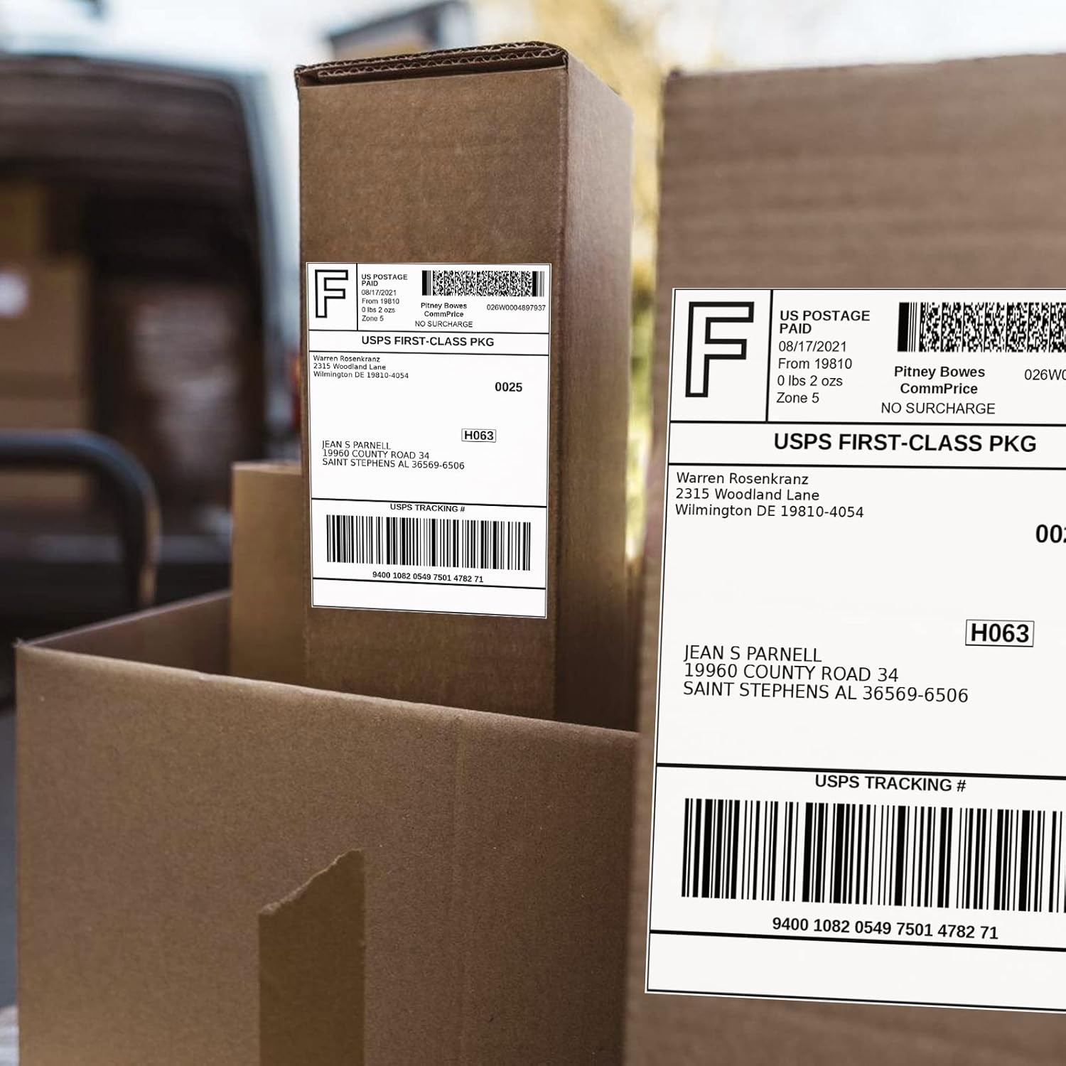 4″ x 6″ Direct Thermal Address Shipping Labels Fanfold Rolls for Zebra & Rollo