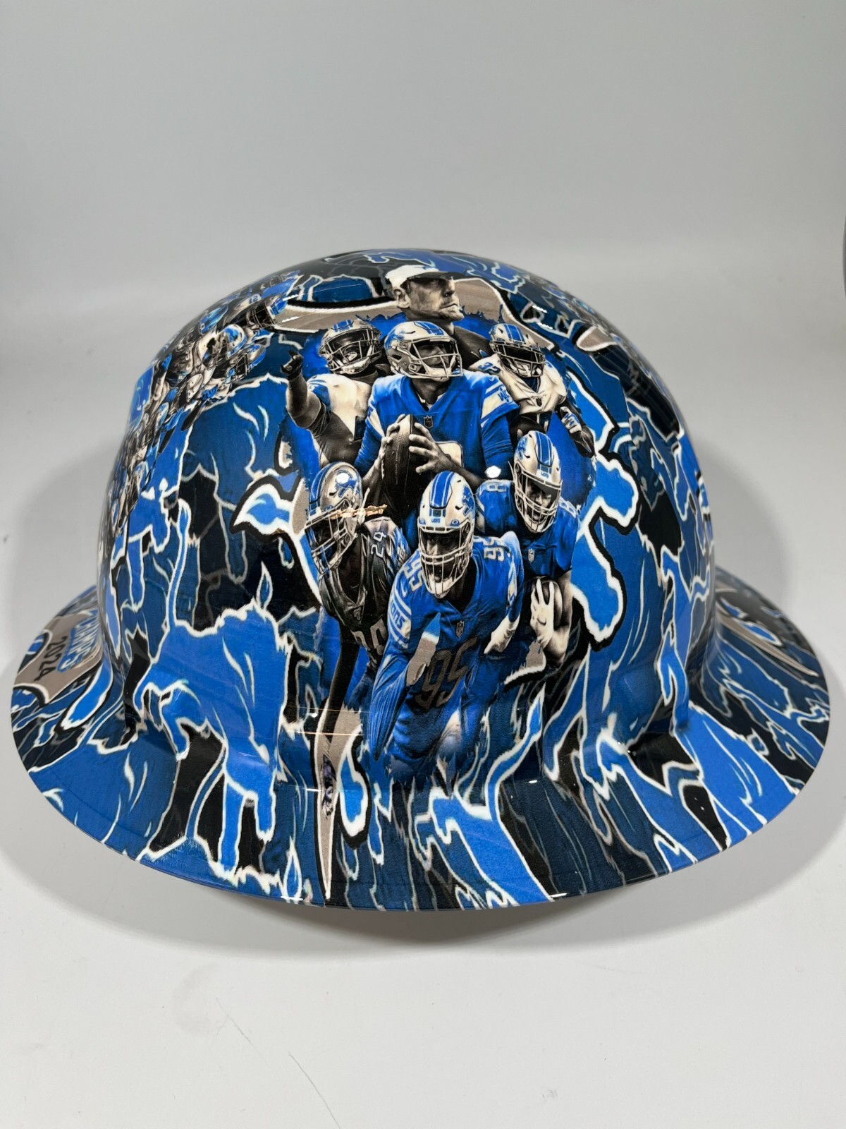 New Full Brim Hard Hat Custom Hydro Dipped DETROIT LIONS NFC NORTH CHAMPIONS