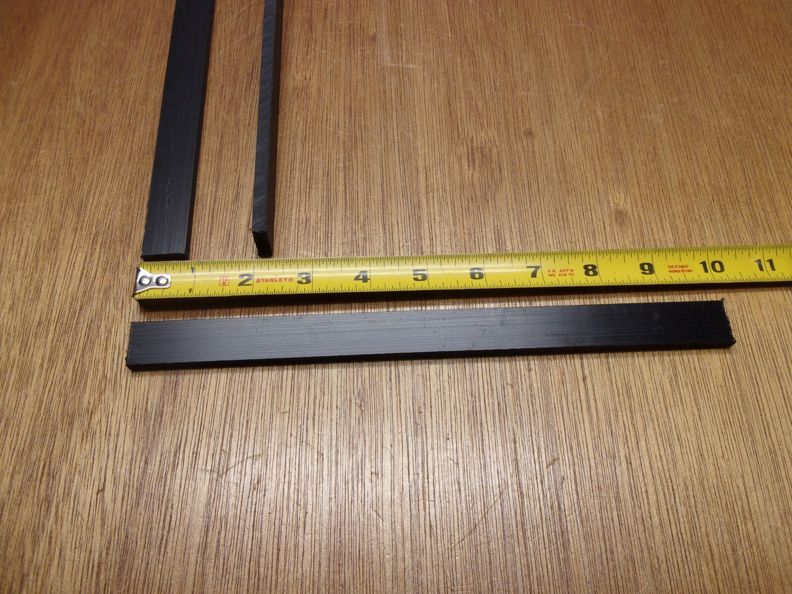 (Qty.3) 1/4″ X 3/4″ X 10″ Tivar UHMW PE Polyethylene Flat Plate Bar Stock Black