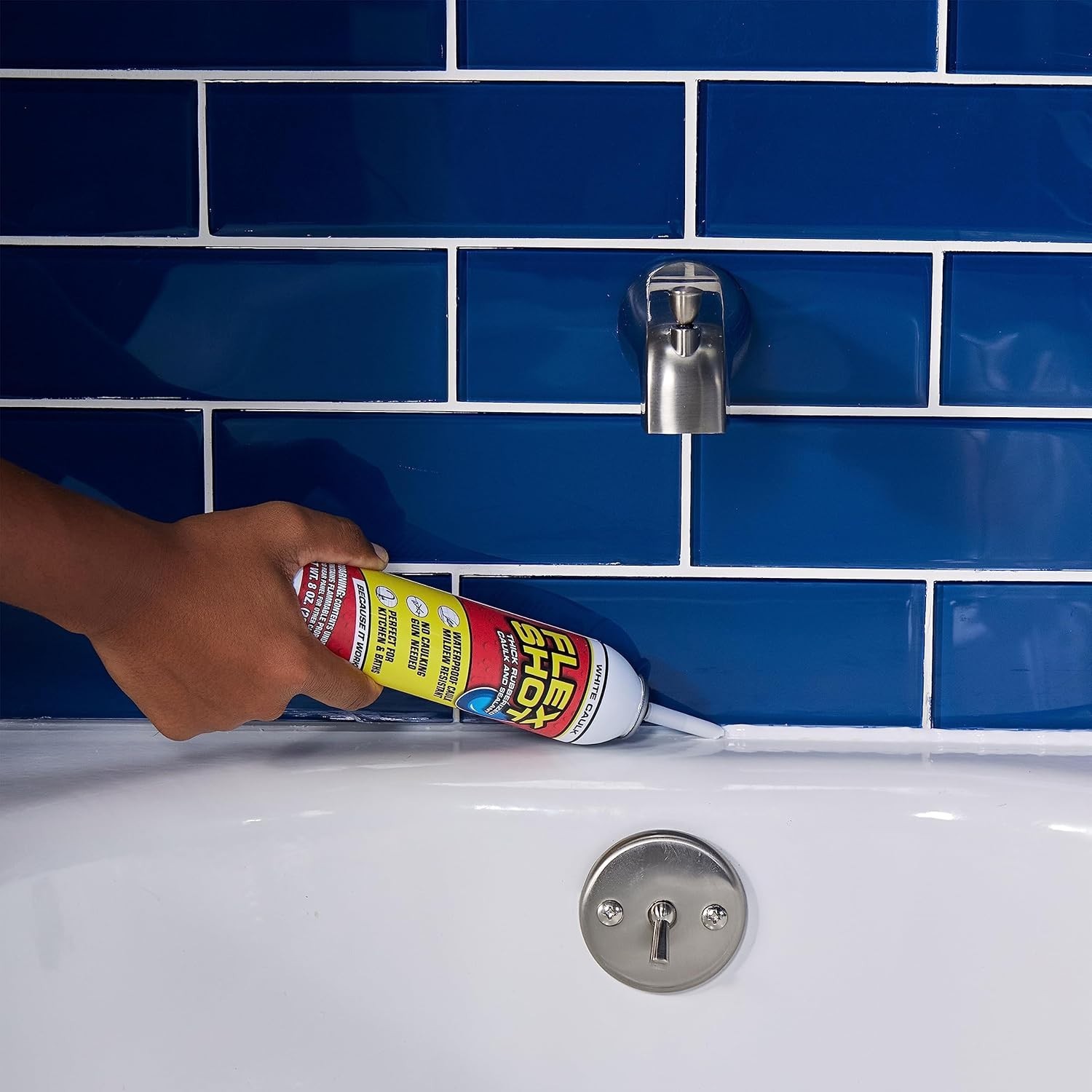 Flexible Adhesive Sealant, 8oz Waterproof Caulk for Indoor and Outdoor Use