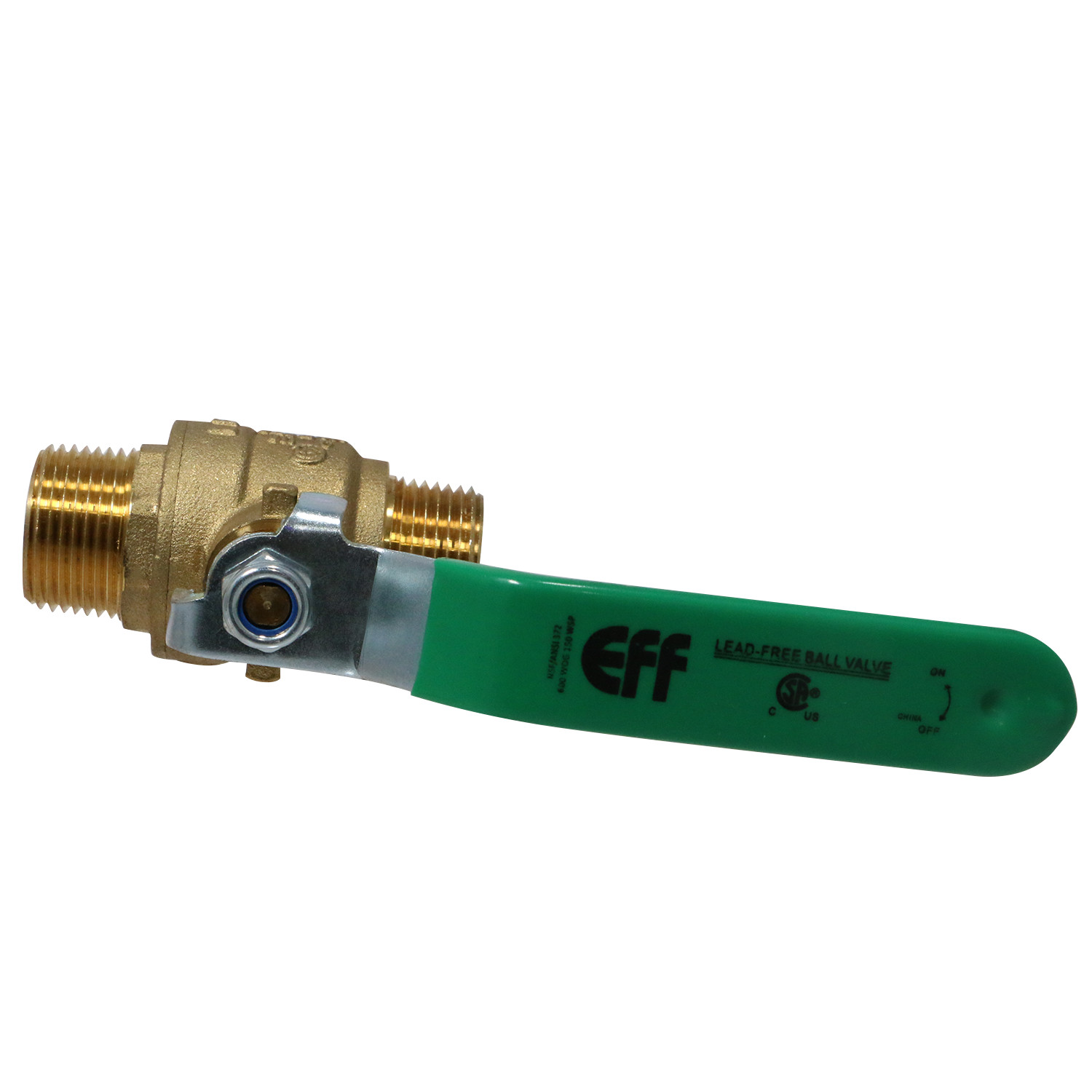 1 PC. 3/4″ MALE BALL VALVE, LEAD FREE BRASS, FULL PORT, 600 WOG-WATER, OIL, GAS