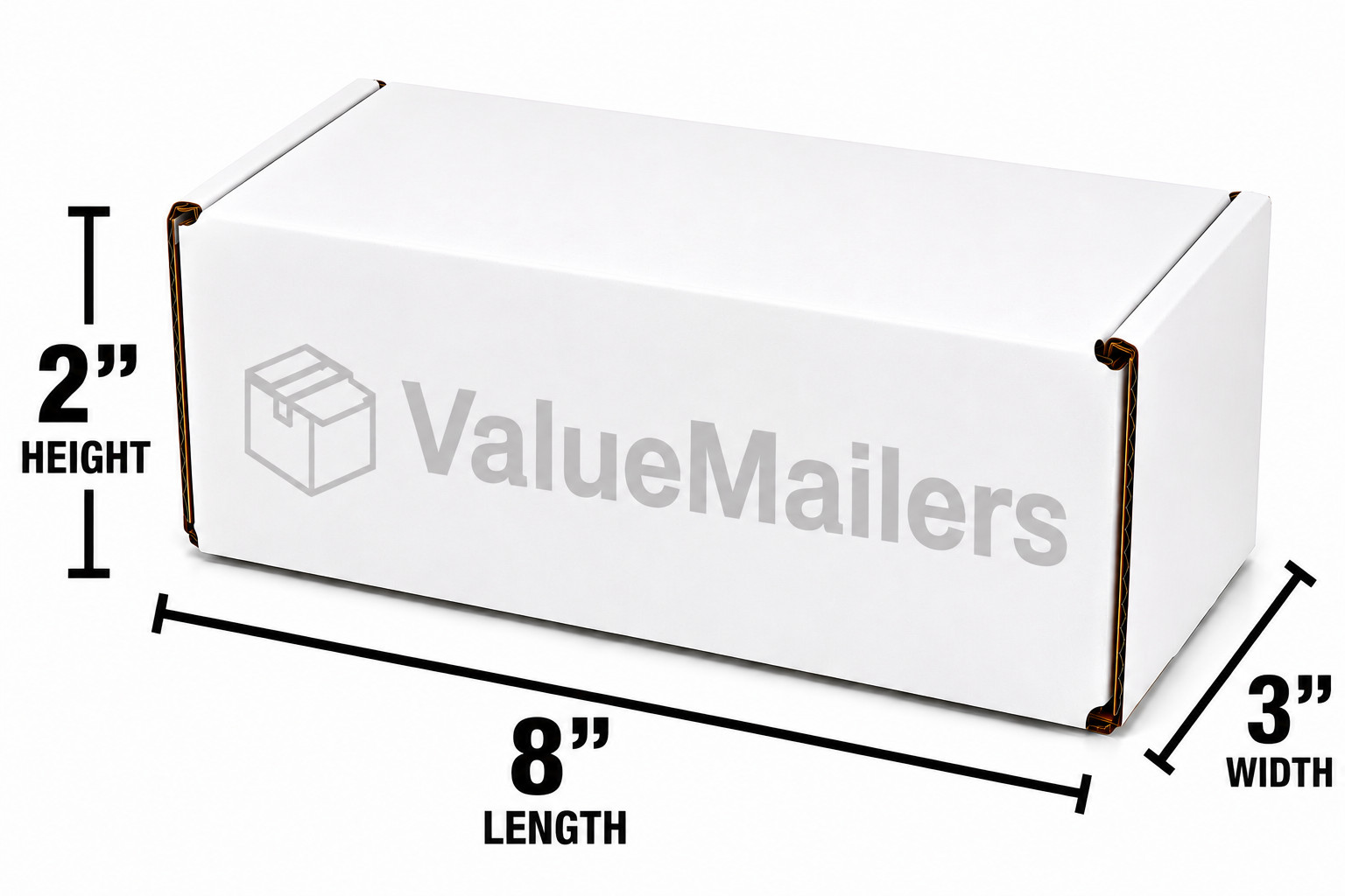 8x3x2 White Corrugated Shipping Mailers Packing Box Boxes Folding 100 To 1000