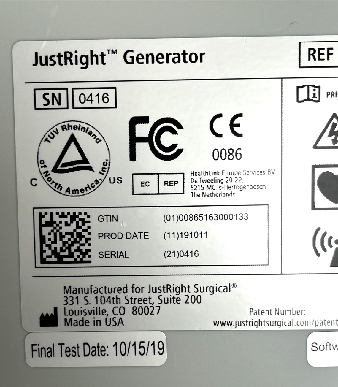 JUSTRIGHT JR100 Tissue Processor Untested No Cords For Parts /Repair