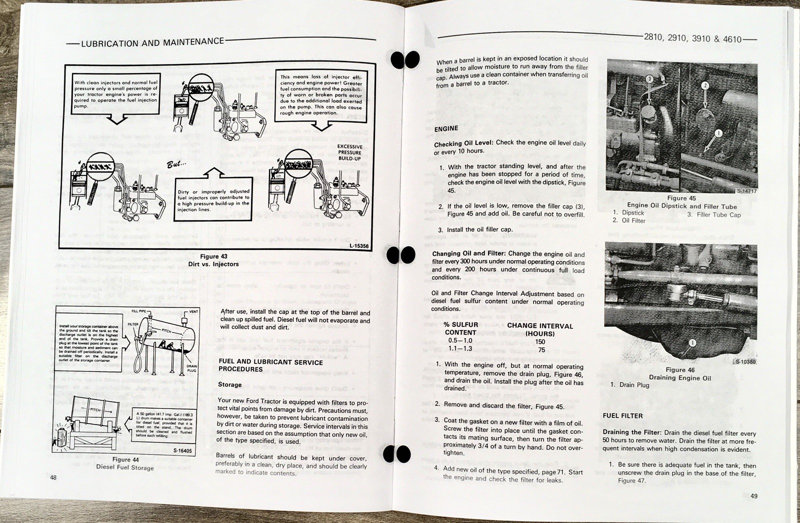 Ford Model 2810 2910 3910 4610 Tractor Owners Operators Manual Maintenance Book
