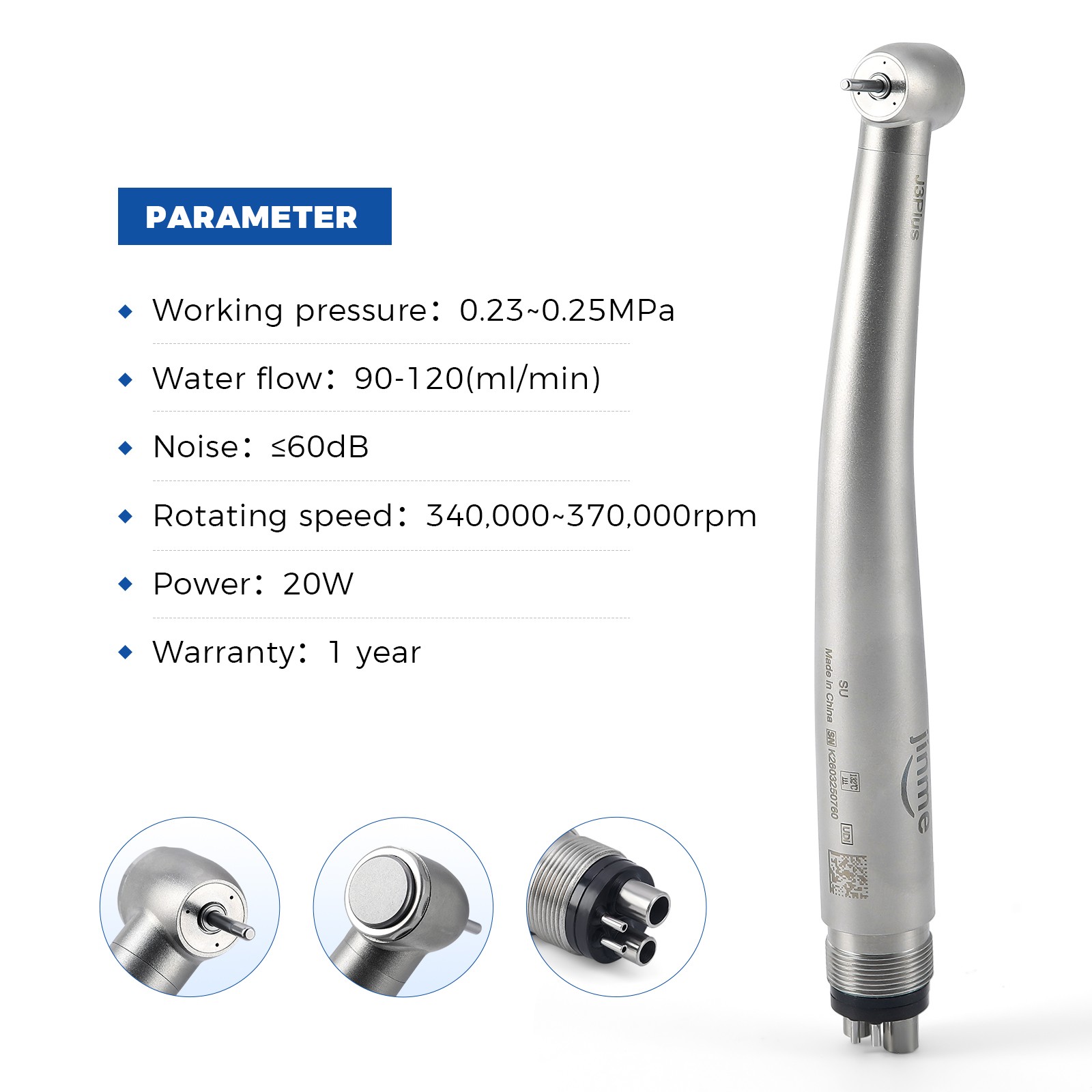COXO Dental Curing Light LED 3000mw/cm² 3 Function 5 Modes 385-515nm 1s Cure