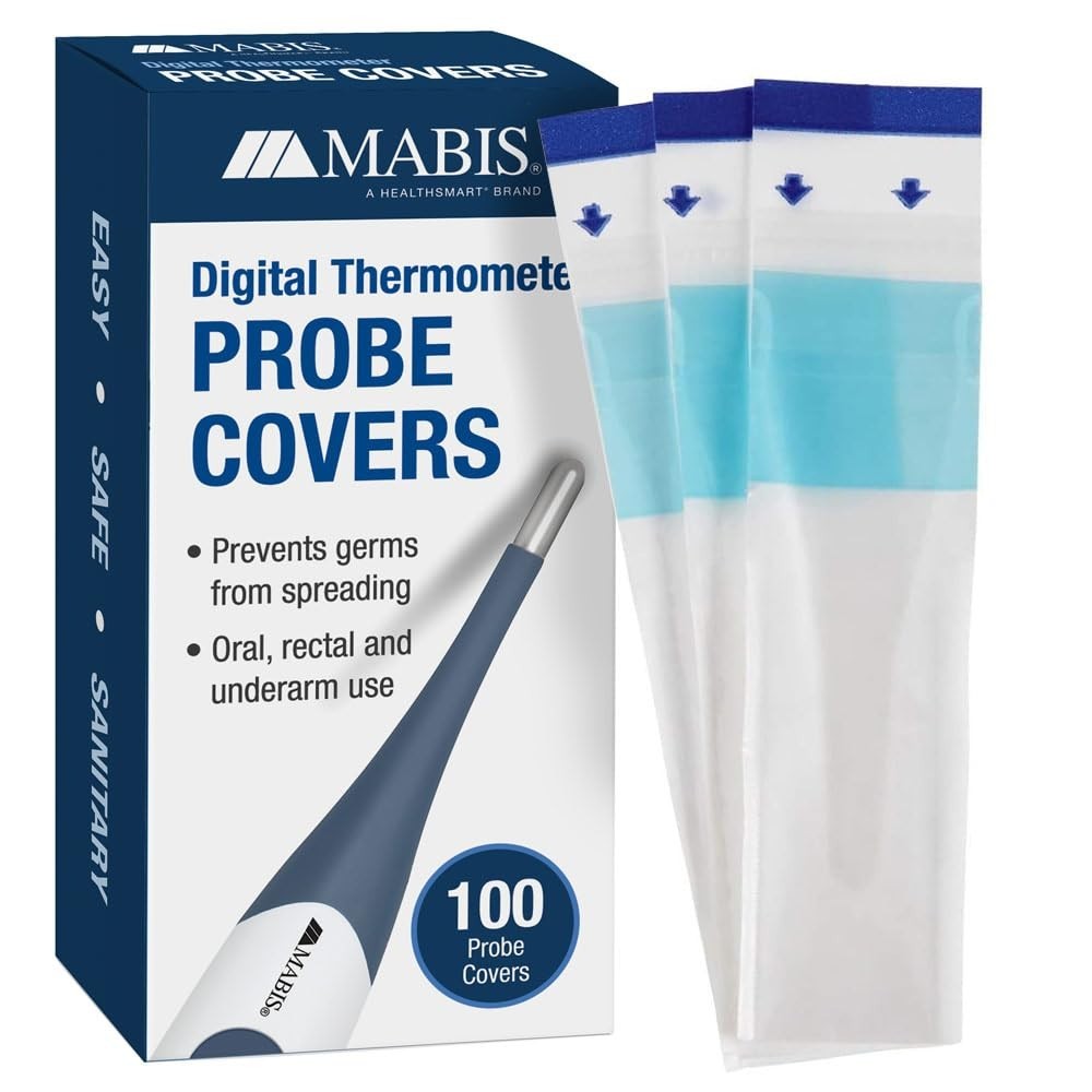 Single-Use Probe Covers for Digital Thermometers, Pack of 100 – Adult Care