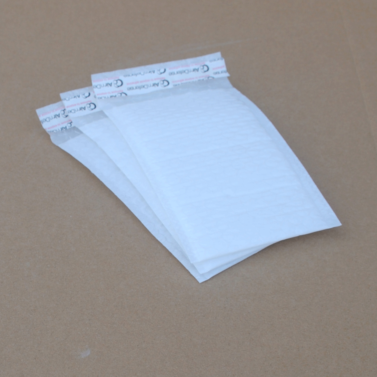 AirnDefense #000 4×8″ White Poly Padded Envelopes Shipping Bubble Mailers