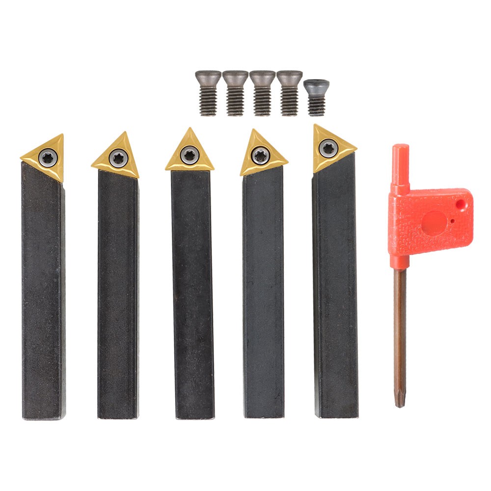 5 PACK 1/2 Inch Indexable Carbide Insert Turning Tool Bit Lathe Set
