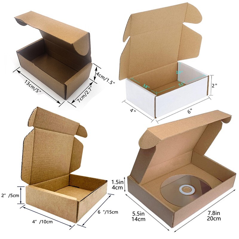 Multi-size corrugated cardboard boxes are used for packaging, moving and storage