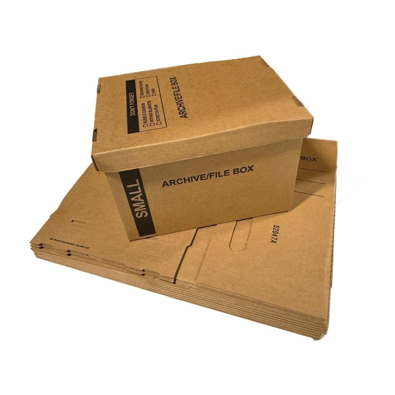 10 – Pack 15x12x10 Small Standard File Storage Moving Box with Lid Letter…