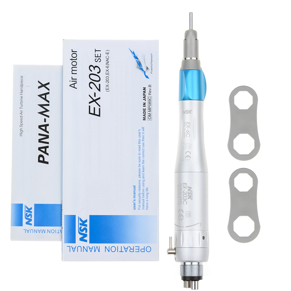 NSK Type Dental PANA MAX High Speed Handpieces Push Button+Low Speed EX203C 4/2H