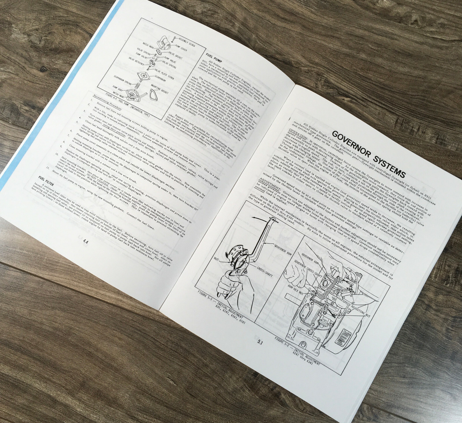 Kohler K241 K301 Single Cylinder Engine Service Manual Repair Shop Workshop Book