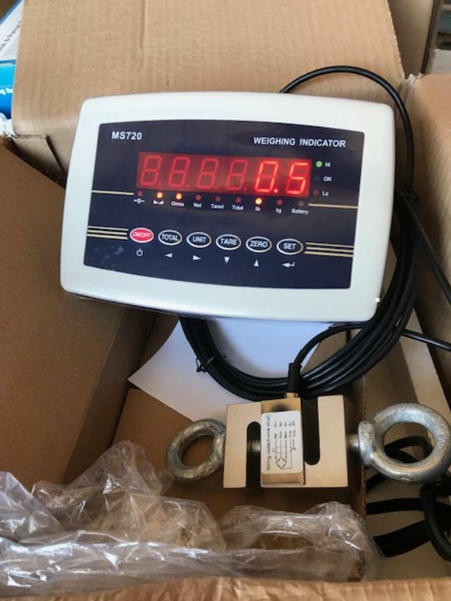 3000 LB CALIBRATED CRANE SCALE TENSION accuracy 0.5 LB