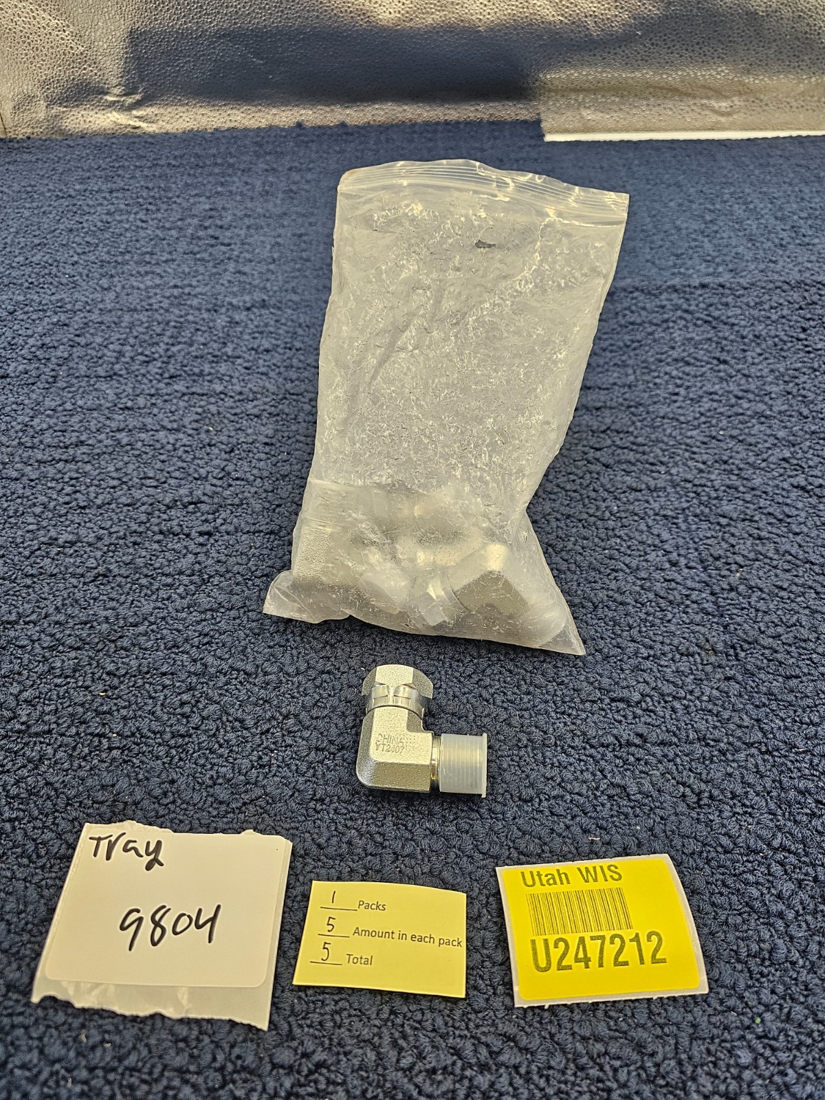 (QTY 5) Brennan Industries YT2407: 90-Degree Steel Elbow Fitting