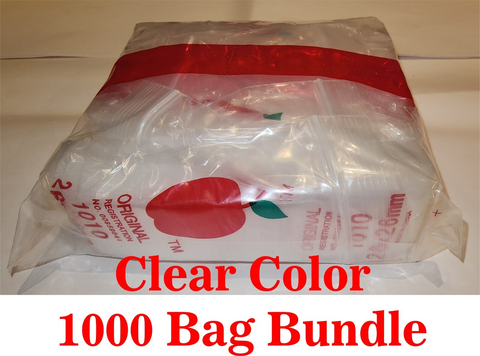 Apple 1010 1″x1″ Plastic Bags Baggies Jewelry Ziplock Zipper Stamp Bags lot