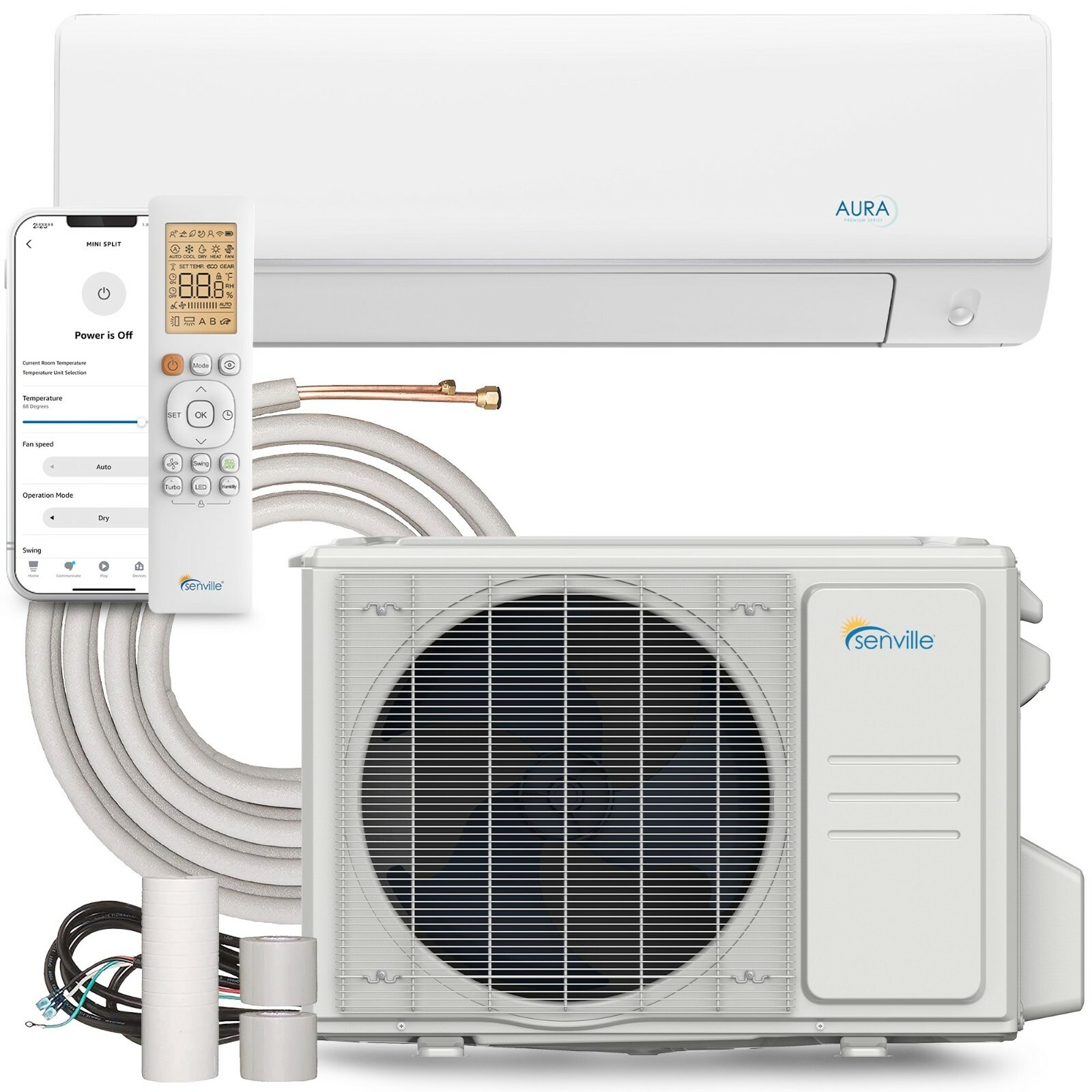 18000 BTU Ductless Mini Split Air Conditioner and Heat Pump – 21.4 SEER2