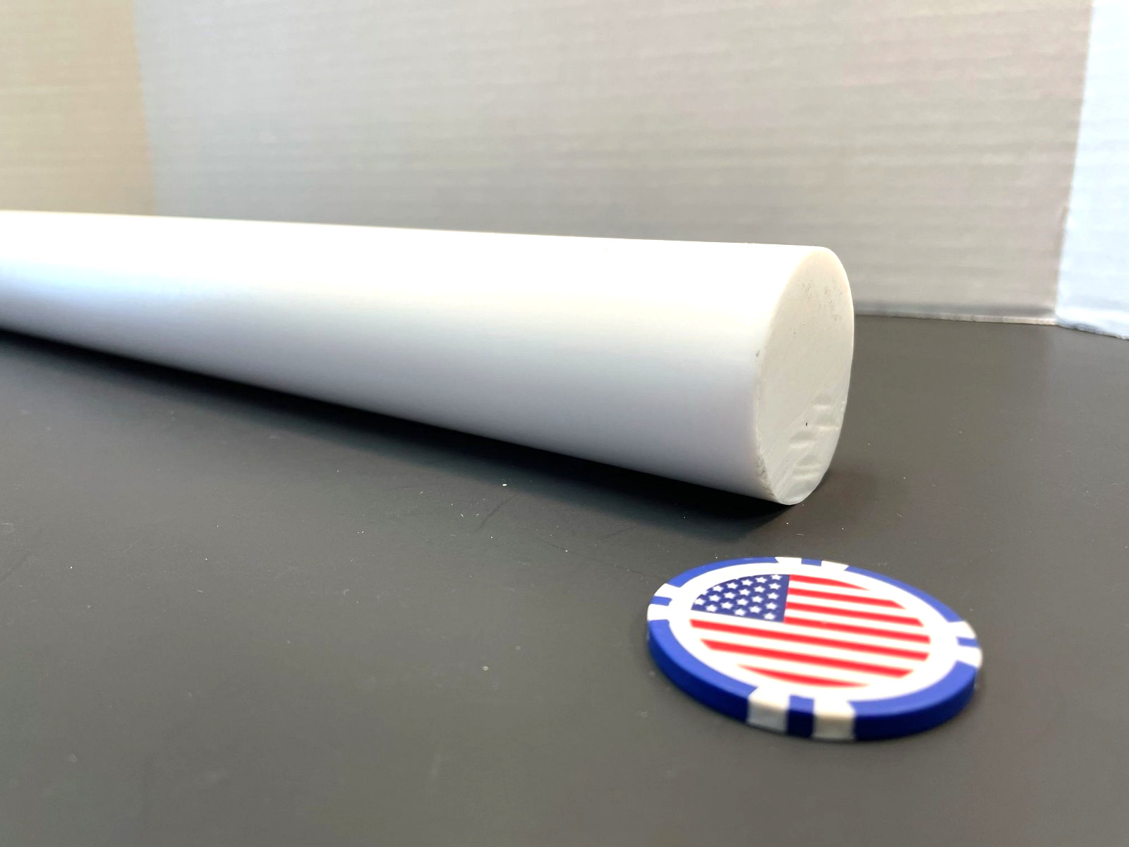 Teflon PTFE Virgin White Rods 1.75″ Diameter x 12″ Long, Extruded