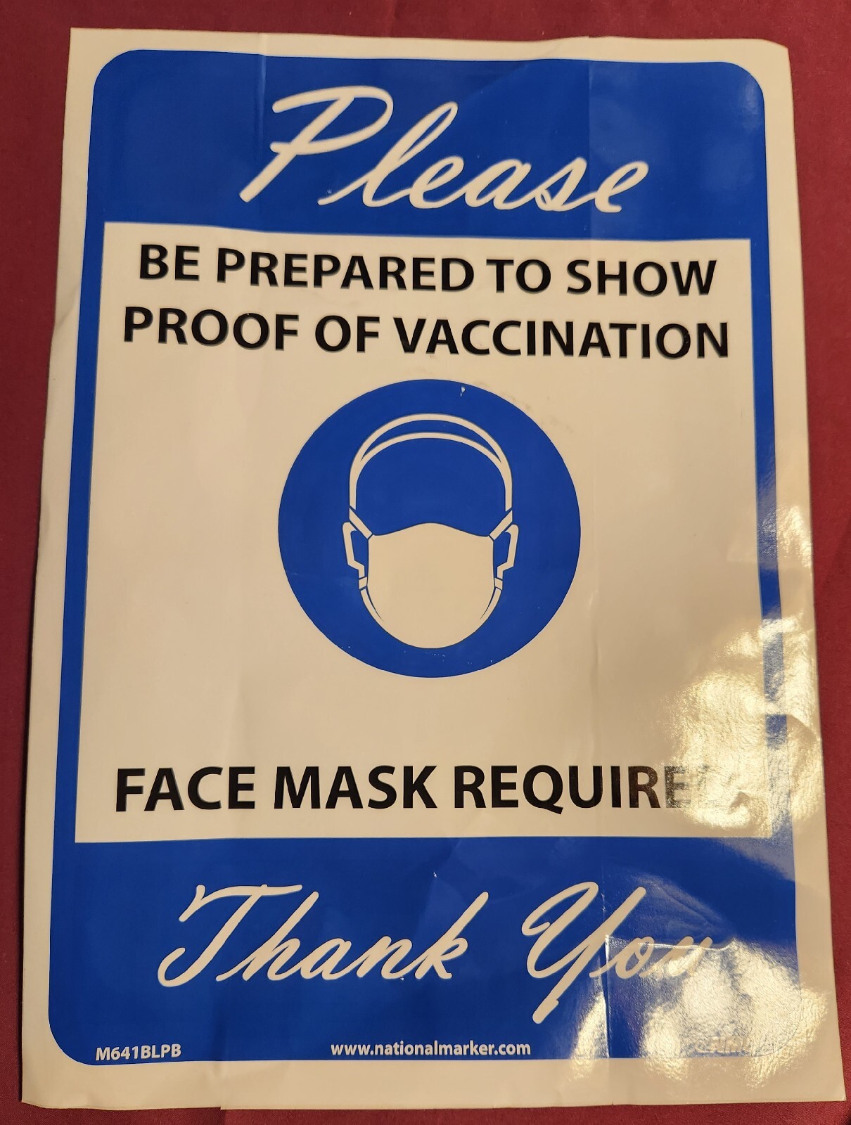 Public Safety Sign – Mask Required