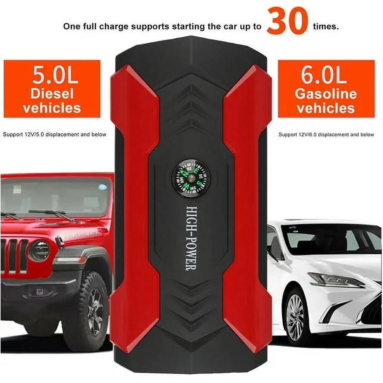 99800Mah Car Jump Starter, Peak Car Battery Charger, 12V Jump Box Jumper Battery