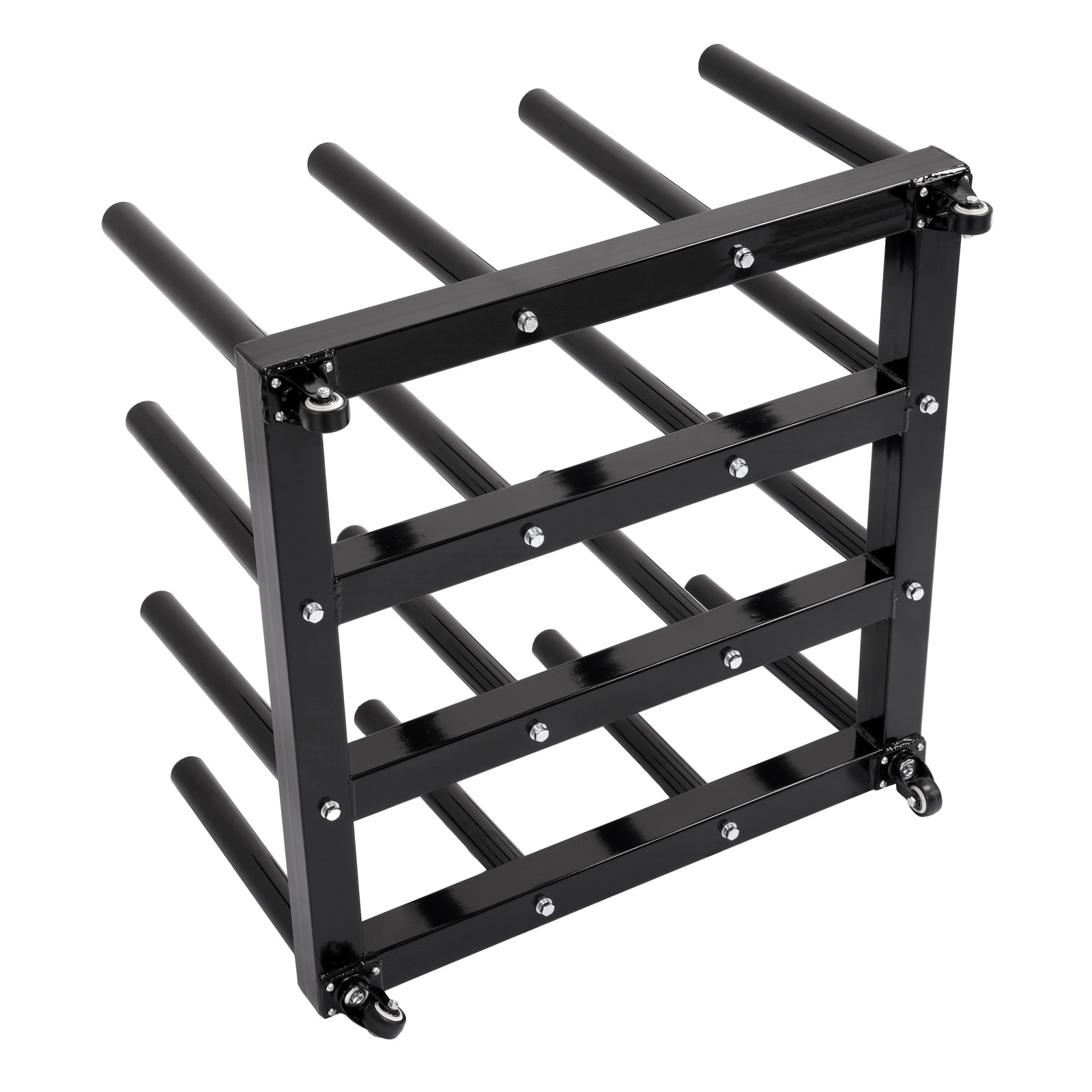 1200LBS Vinyl Cart Mobile Media Rack w/ Casters 16 Rolls Digital Media Storage