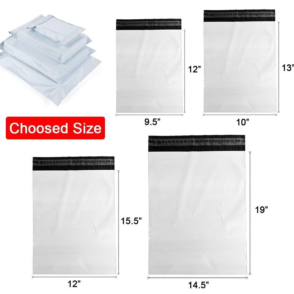 100-1000Pcs Poly Mailers Mailing Express Envelopes Self Seal Shipping Bags 4Size
