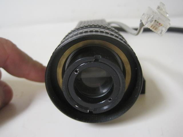 COHU CCD CAMERA WITH LENS 0.5-5M 1.3-15FT W/ FPHGR3 25 PIN FEMALE CONNECTOR