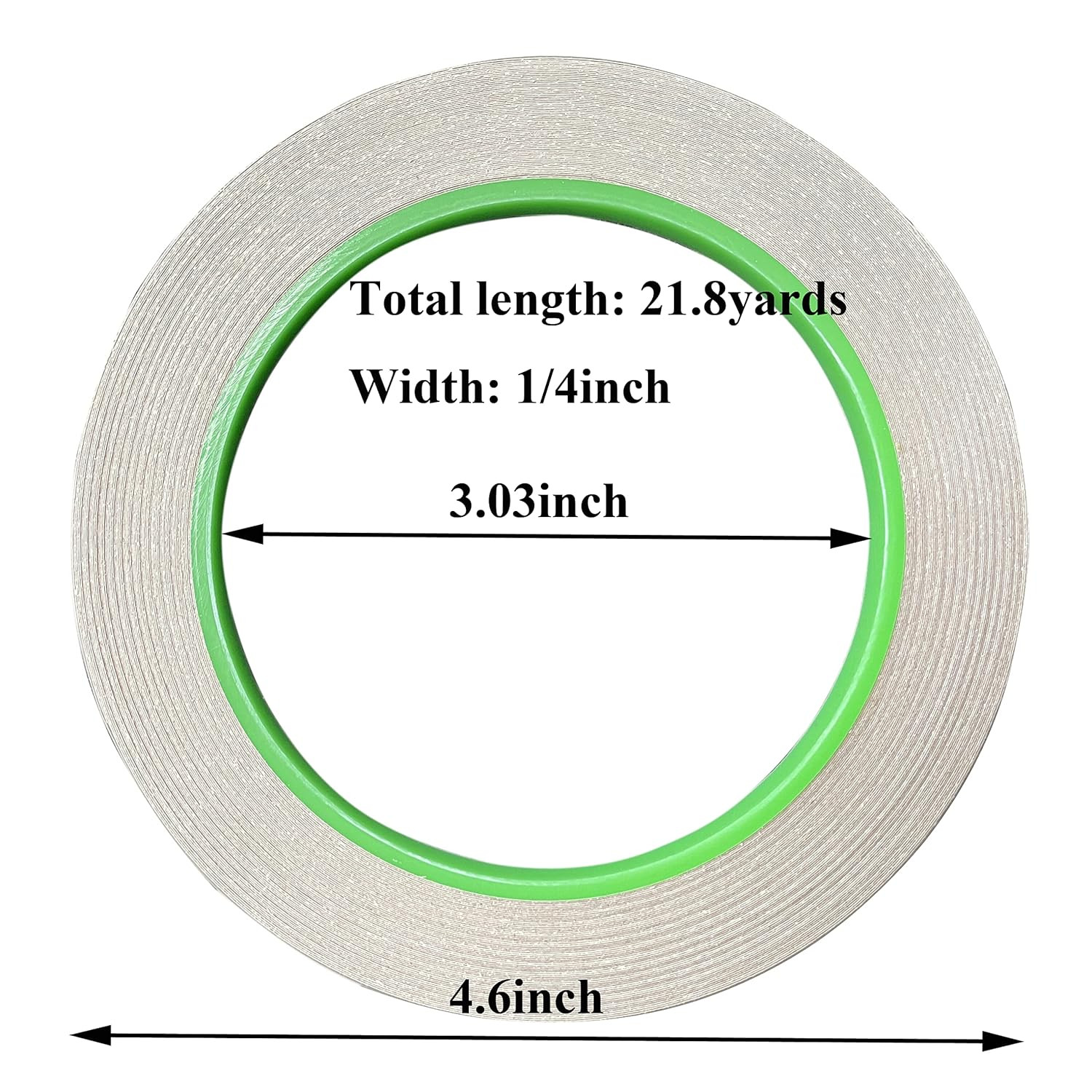 2Pcs Copper Foil Tape 1/4 x 21.8 Yards Double-Sided Conductive EMI Shielding for