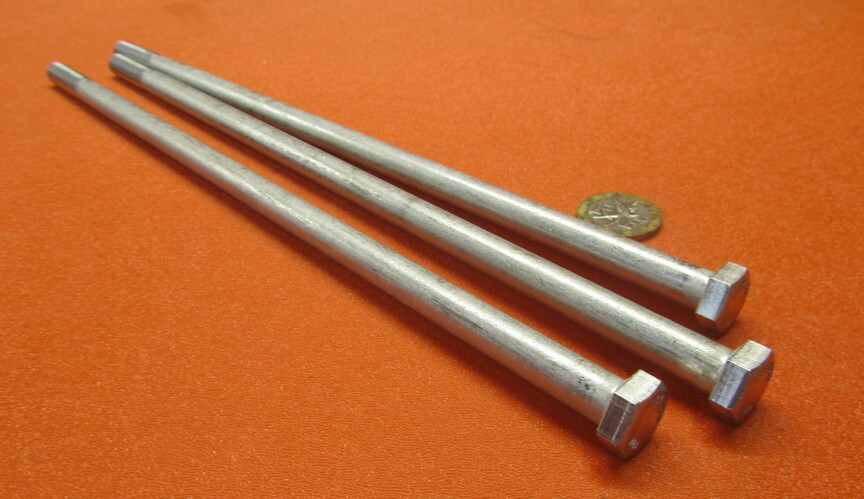 18-8 Stainless Steel Bolt, PT, 3/8″-16 x 11.0″ Length, 3 pcs