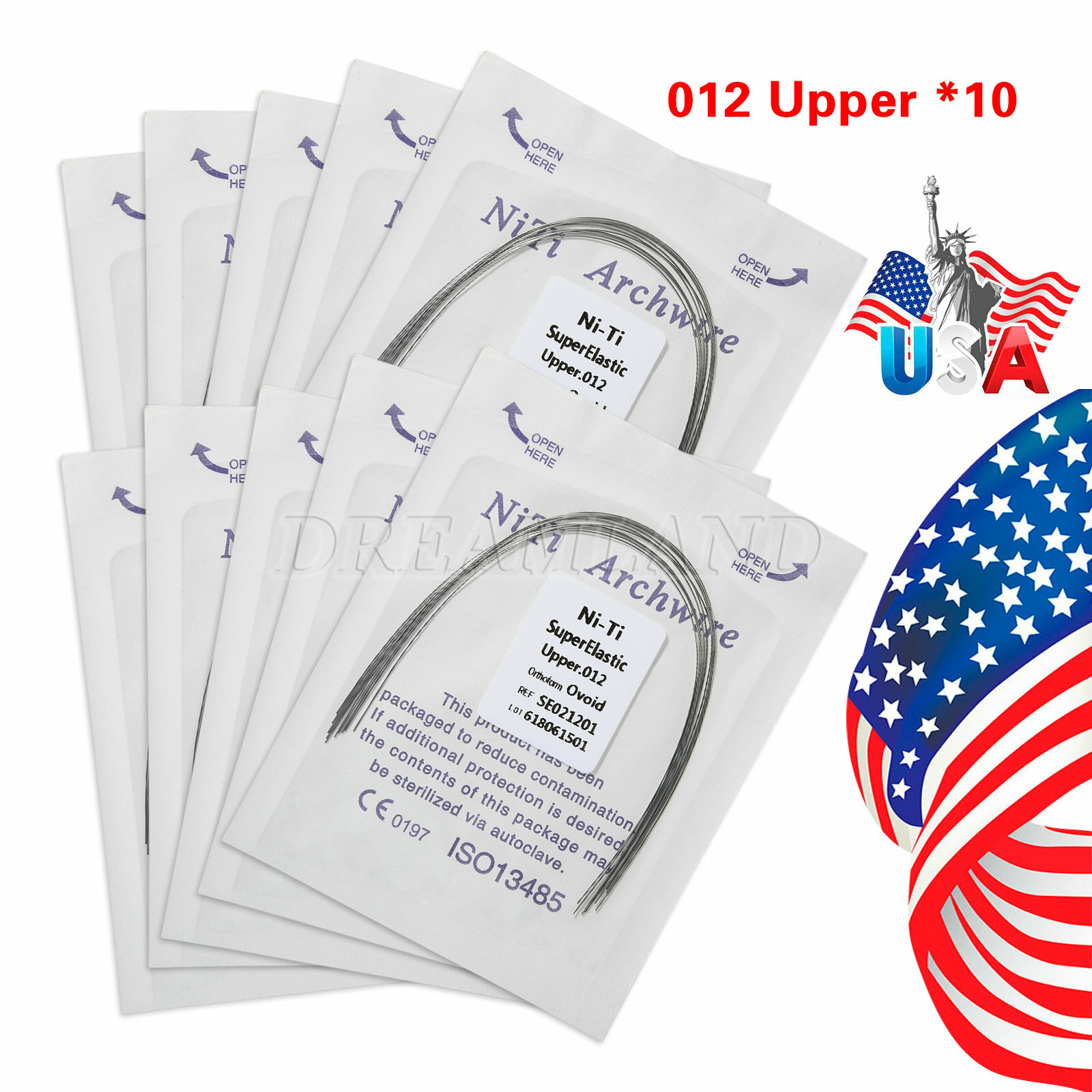 1-50 packs Dental Orthodontic Super Elastic Niti Arch Wire Round Ovoid Form OCA
