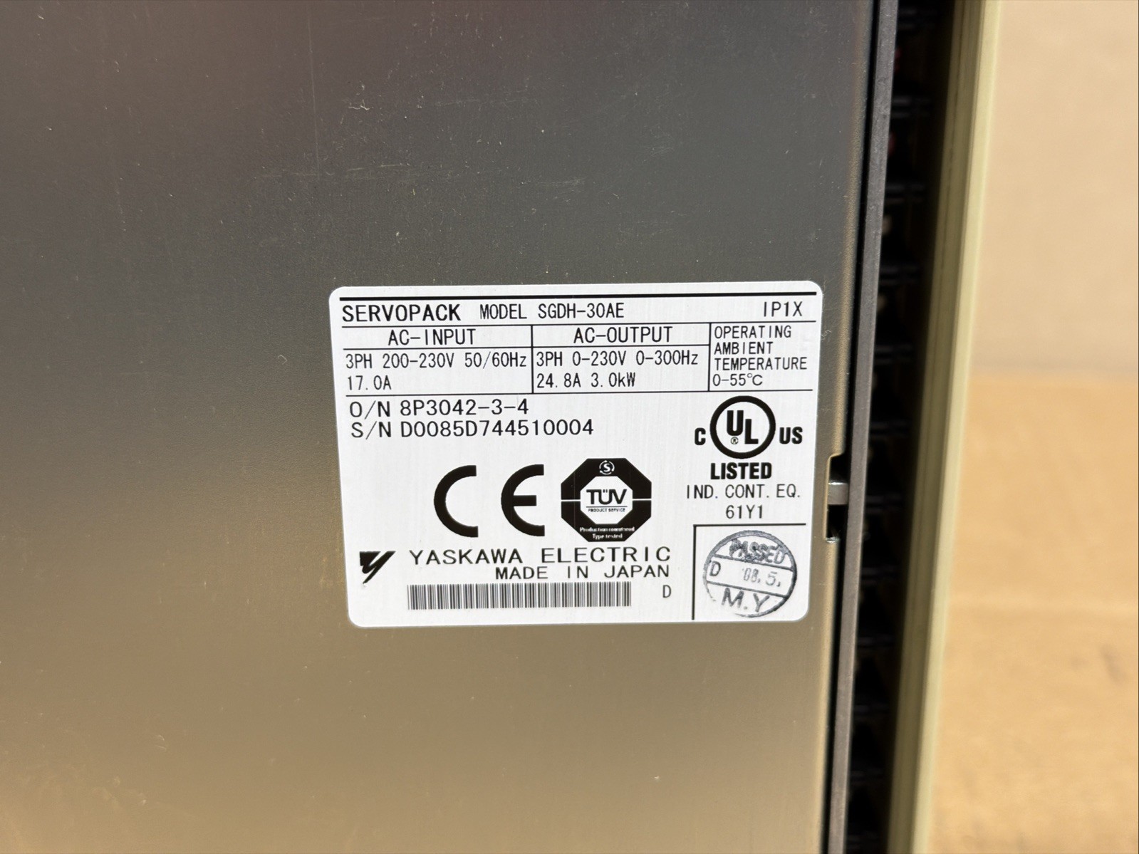 Yaskawa SGDH-30AE Servopack AC Drive 3kW 200-230V WARRANTY FAST SAME DAY SHIP