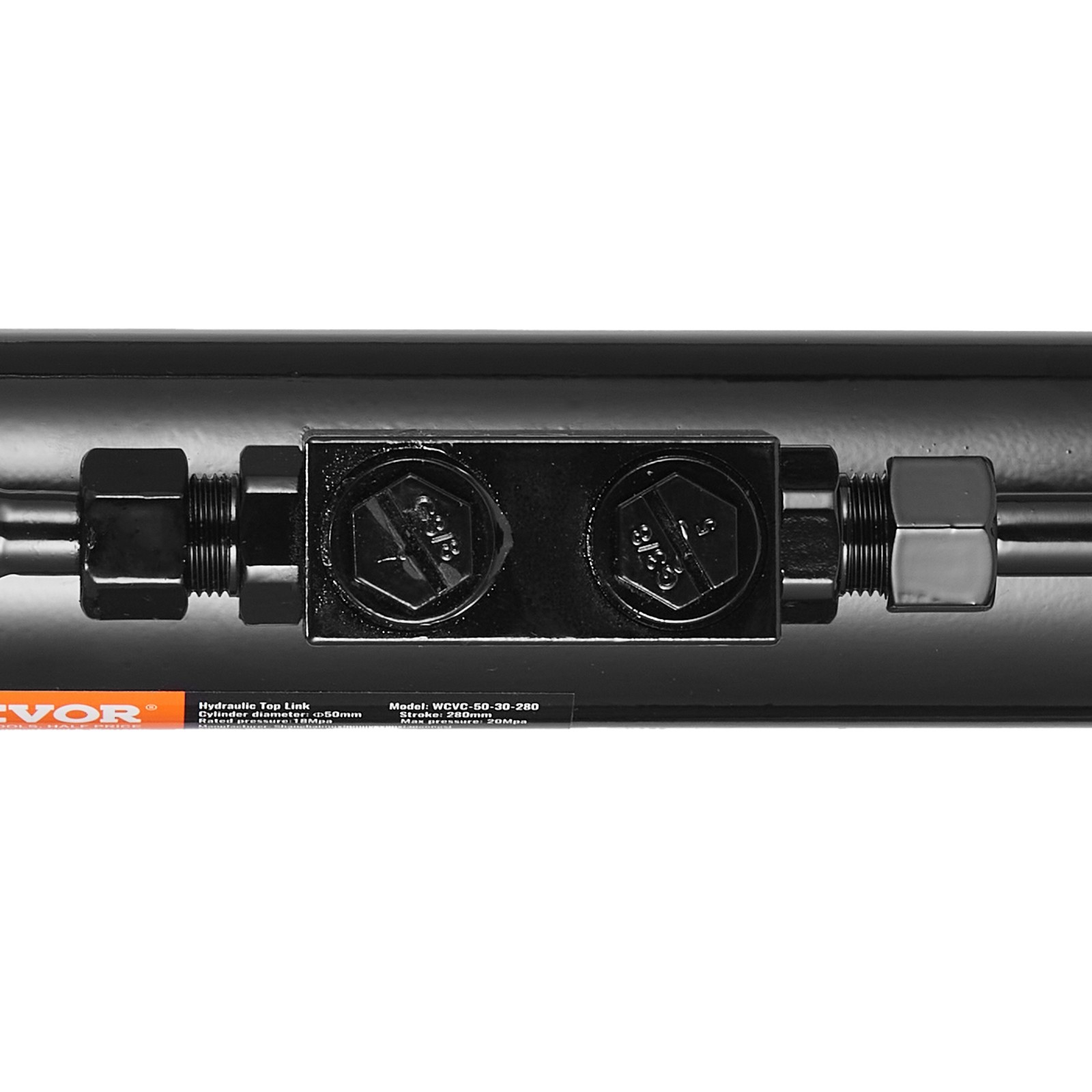 VEVOR Hydraulic Top Link Cat.1-1 (11 in 20-7/8~31-7/8 in) with 2 Hoses