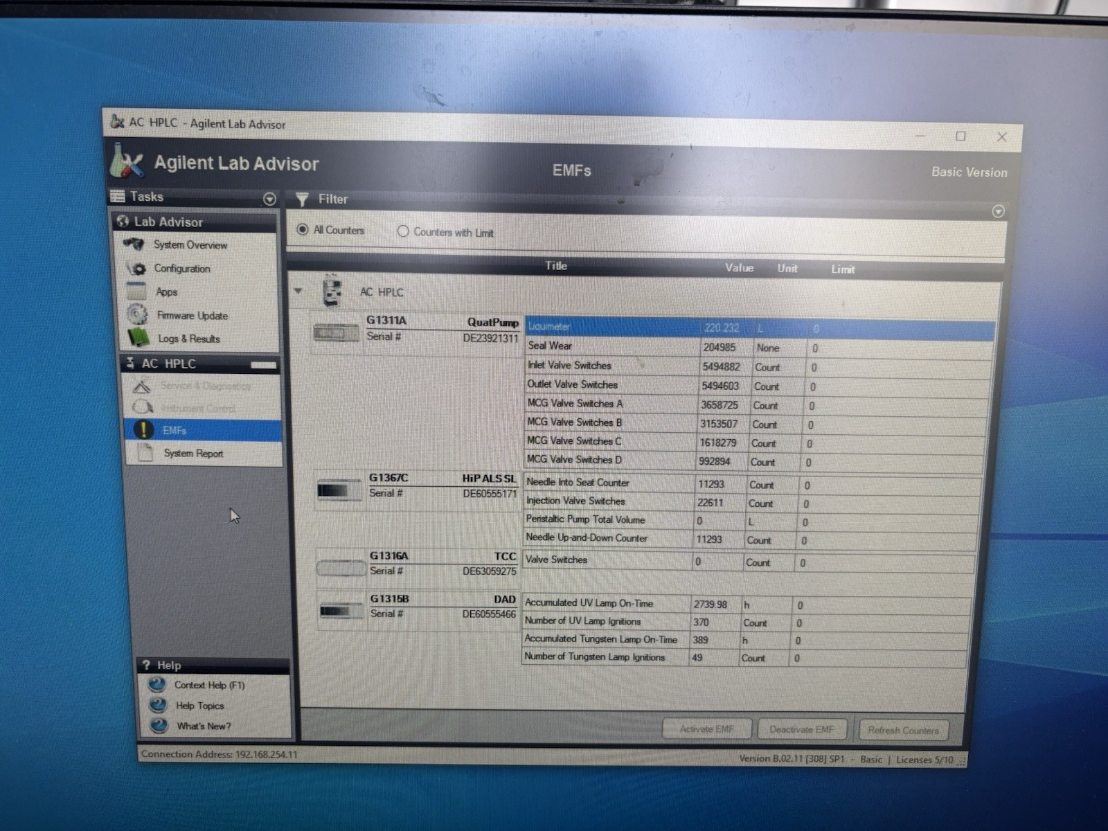 Agilent 1200 HPLC System G1316A, G1315B, G1311A, G1367C, G1379B