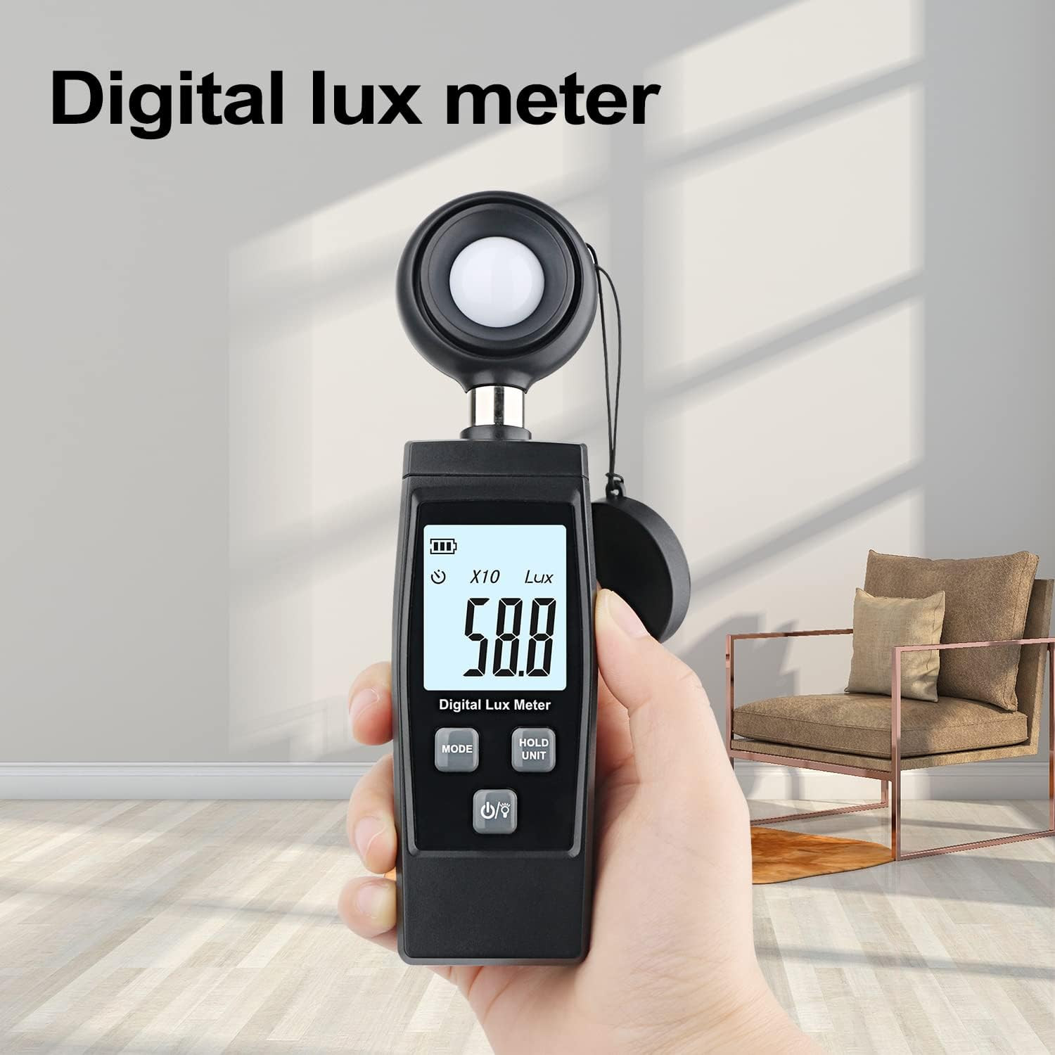 Light Meter, Handheld Lux Meter for Ambient Light Intensity Monitoring,