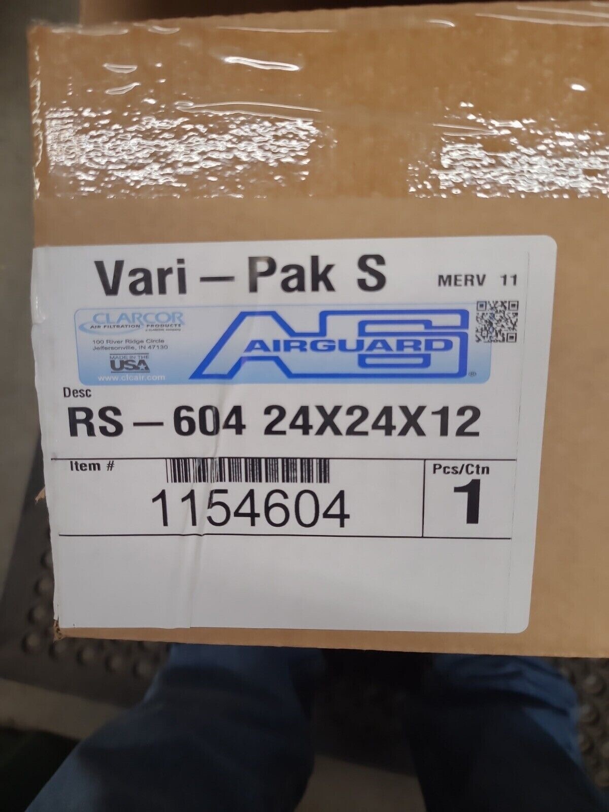 CLARCOR RS-604-1154604-24X24X12-VARI-PAK S BOX STYLE AIR FILTER
