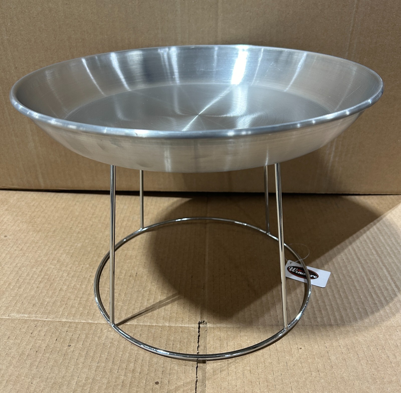 Winco ASFT-12 12″ Diameter Brushed Aluminum Seafood Tray