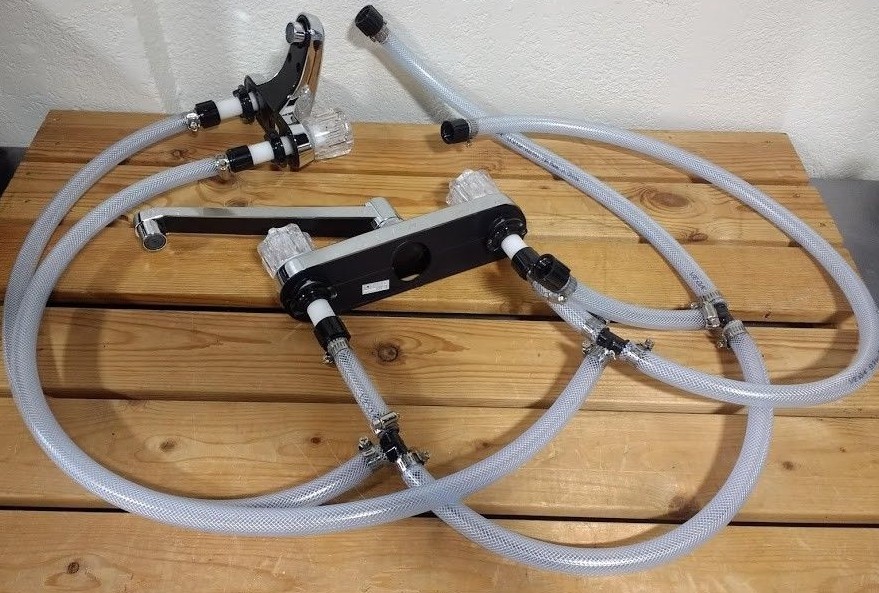 EXTRA SMALL Complete Concession Sink – Plumbing & Drain Kit 3 + 1 Compartments