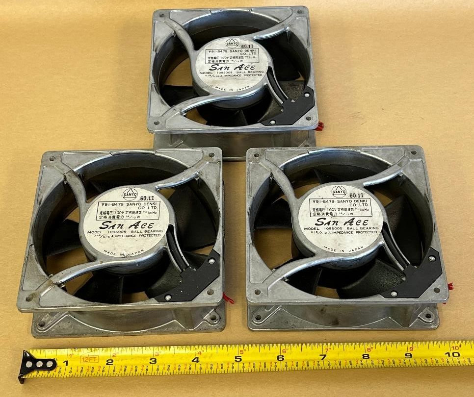 LOT OF 3: SAN ACE CNC COOLING FAN MODEL 109S005 100V 14/12W 0.18/0.16A SANYO