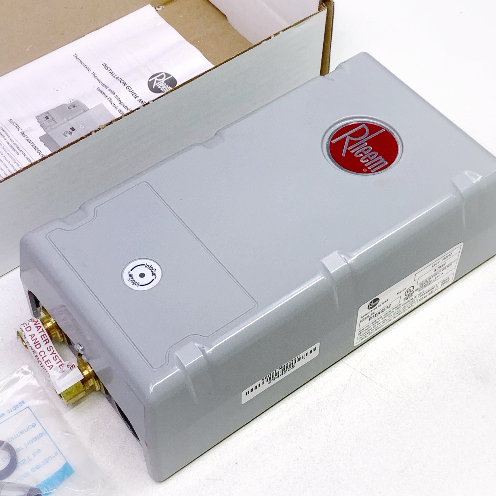 Rheem 3.5 kW, 120-Volt Non-Thermostatic Tankless Electric Water Heater RTEH3512