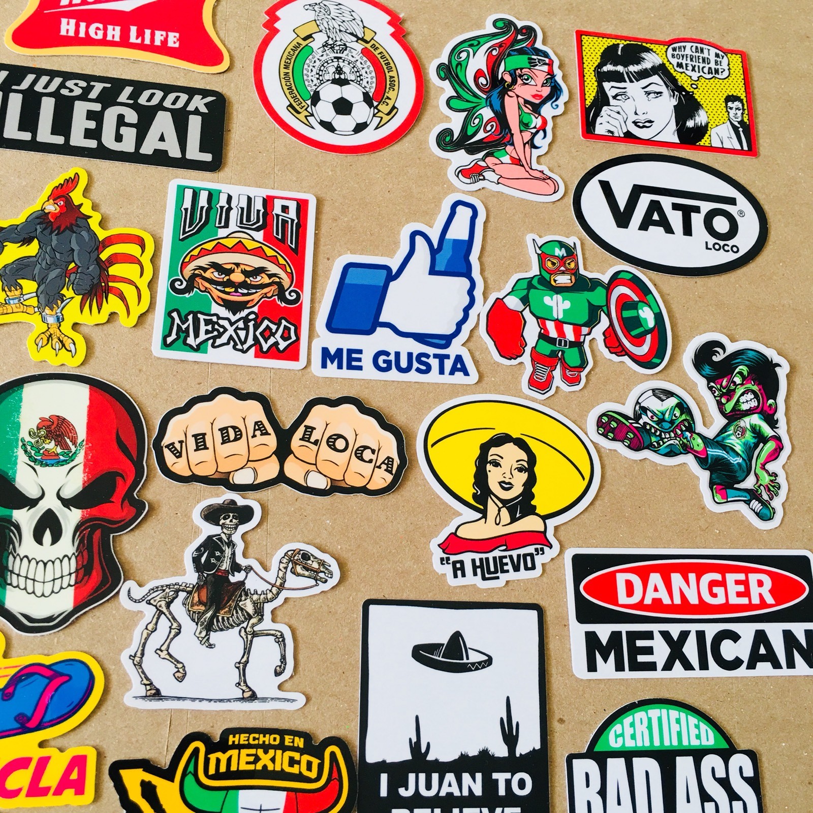 SUPER MEXICAN Hard Hat Stickers 82+ MEXICO HardHat Sticker & Decals, Helmet MX