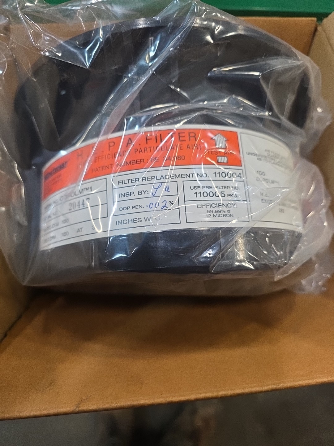 NIB Minuteman 100 CFM Class 2 Replacement HEPA Filter COPOLM 110004