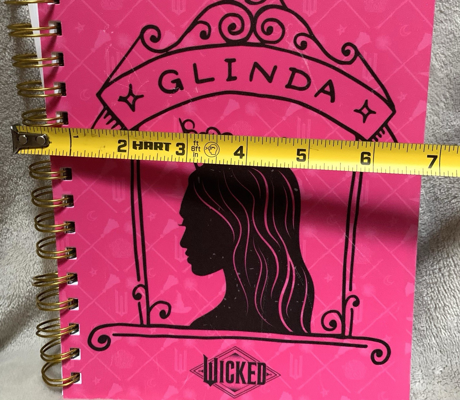 NEW Wicked GLINDA Hot Pink Tabbed Journal ~ Notebook 96pgs 9in x 7in
